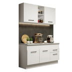 Cocina Integral Agata 1.50 m con Encimera Blanco 01