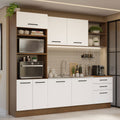 Cocina Integral Agata 2.50 m Marrón/Blanco 01