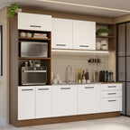 Cocina Integral Agata 2.50 m Marrón/Blanco 01