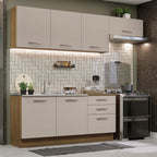 Cocina Integral Agata 2.60 m Marrón/Crema 02