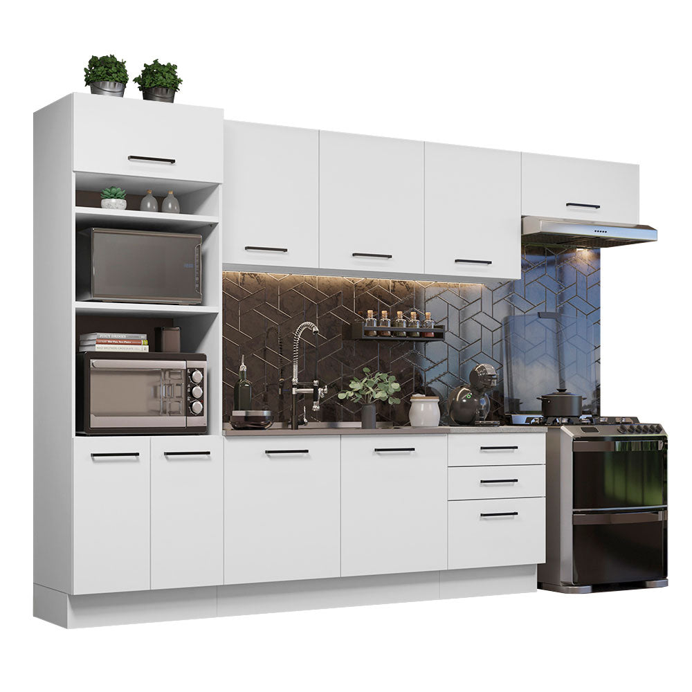 Cocina Integral Agata 3.30 Metros Blanco 01