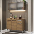 Cocina Integral Compacta Emilly 1.05 Metros Marrón