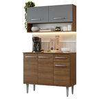 Cocina Integral Compacta Emilly 1.05 m Marrón/Gris 03