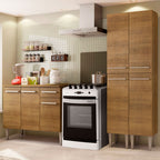 Cocina Integral Emilly Front 1.70 Metros Marrón 02