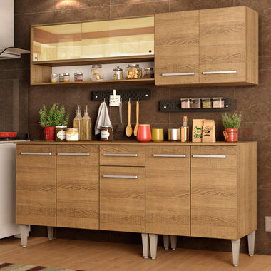 Cocina Integral Emilly Dance 1.70 Metros Marrón 07