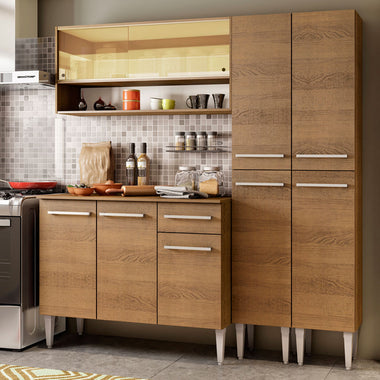 Cocina Integral Emilly Winter 1.70 Metros Marrón 08