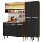 Cocina Integral Emilly Winter 1.70 Metros Marrón/Negro 08