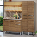 Cocina Integral Emilly 1.70 m con Mesón de Acero Marrón 12