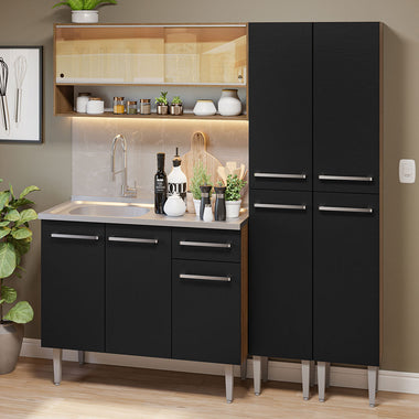 Cocina Integral Emilly 1.70 m con Mesón de Acero 14