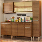 Cocina Integral Emilly West 2.00 Metros Marrón