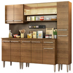 Cocina Integral Emilly Sky 2.00 Metros Marrón
