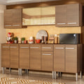 Cocina Integral Emilly Fire 2.30 Metros Marrón