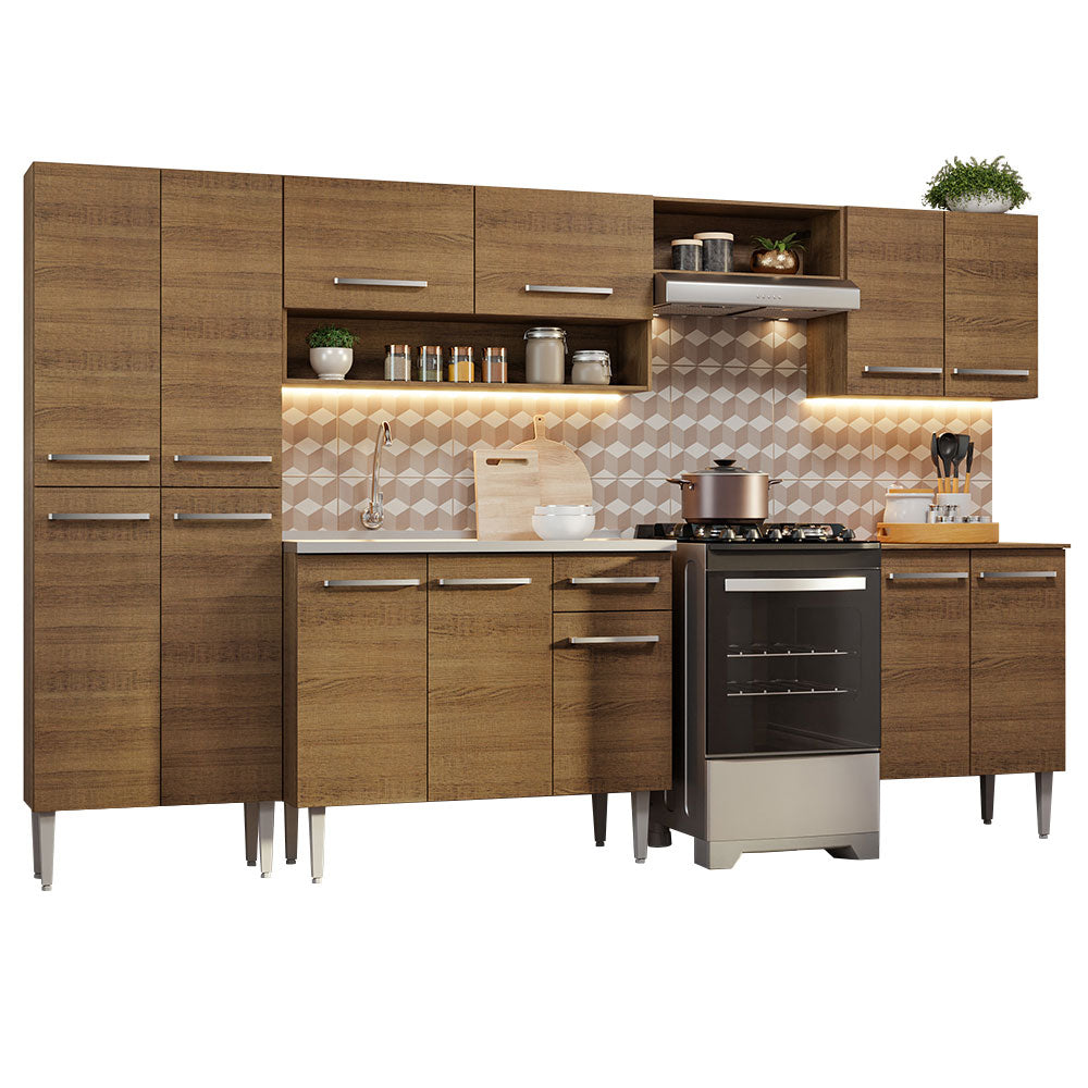 Cocina Integral Emilly 2.90 m con Mesón de Acero 08