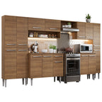 Cocina Integral Emilly Joy 3.25 Metros Marrón