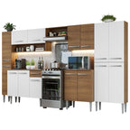 Cocina Integral Emilly 3.25 Metros Marrón/Blanco 02