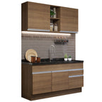 Cocina Integral Glamy 1.50 Metros Marrón 02