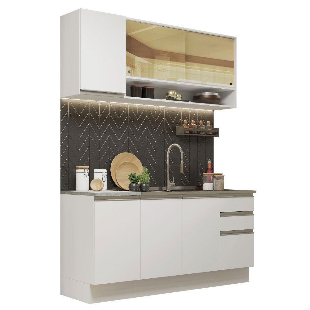 Cocina Integral Glamy 1.60 Metros Blanco 02
