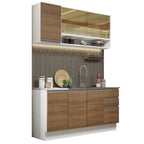 Cocina Integral Glamy 1.60 Metros con Mesón de Acero 02