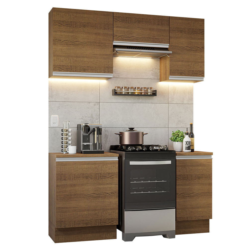 Cocina Integral Glamy 1.60 Metros Marrón 07