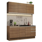 Cocina Integral Glamy 1.80 Metros Marrón 05