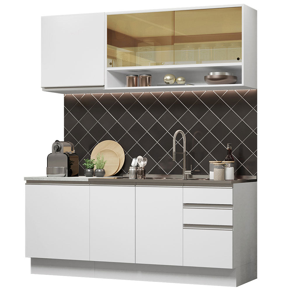 Cocina Integral Glamy 1.80 Metros Blanco 06