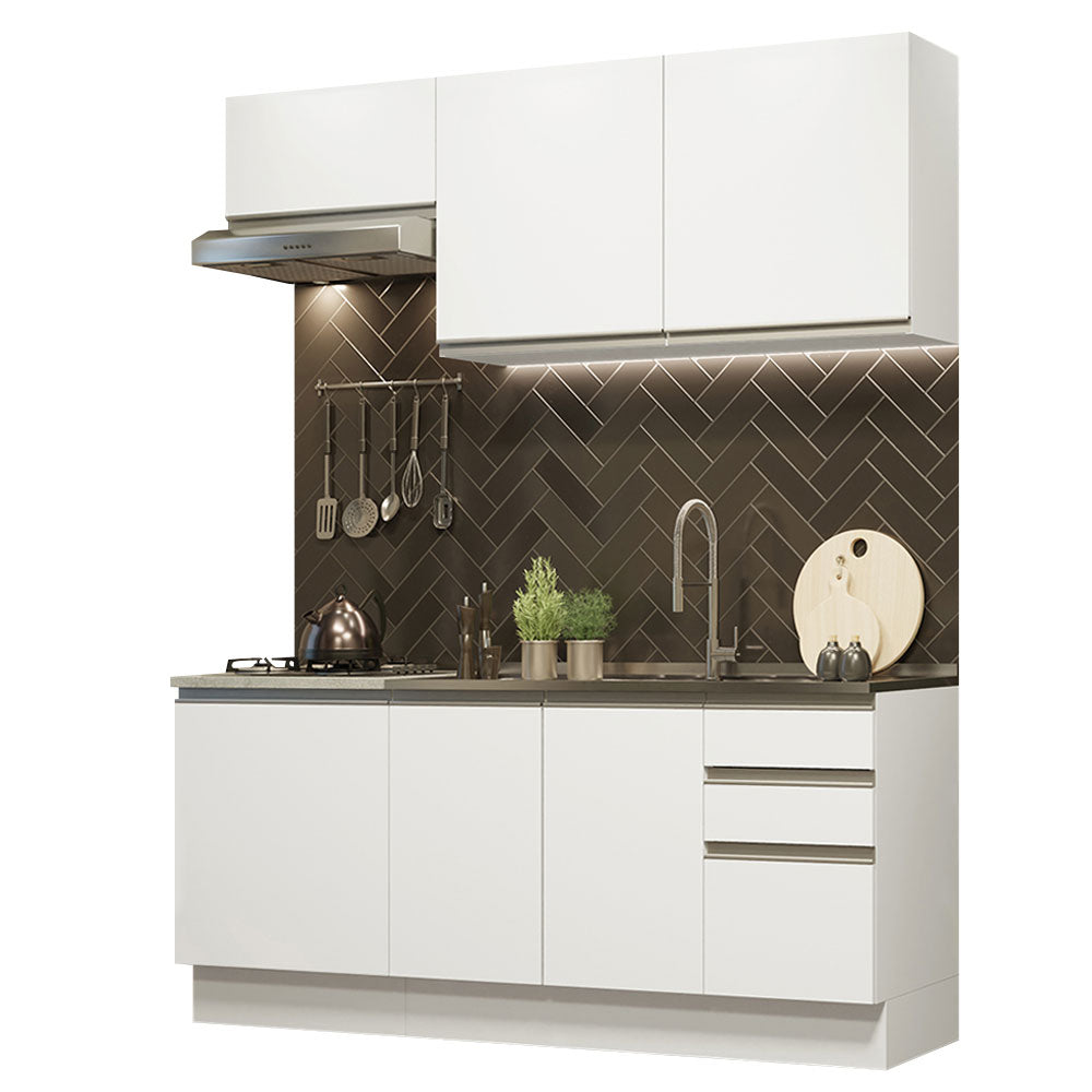 Cocina Integral Glamy 1.80 Metros Blanco 07