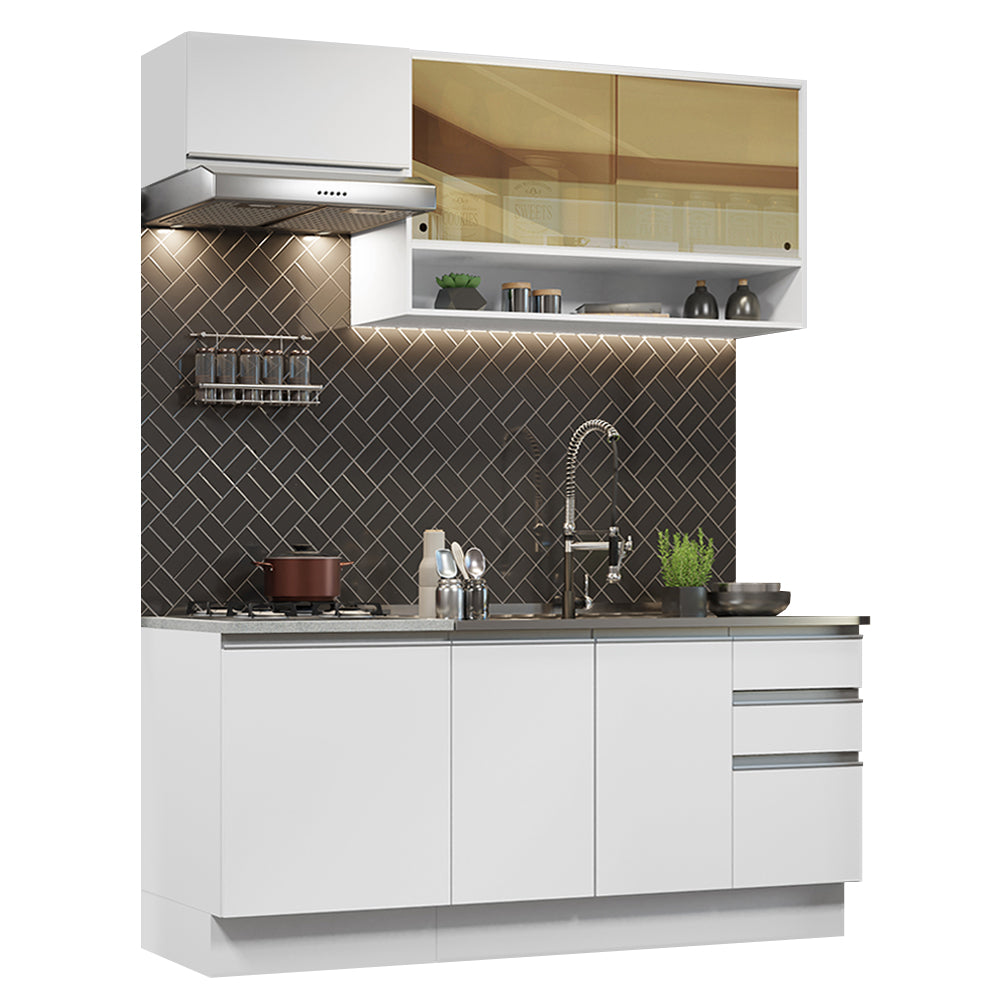 Cocina Integral Glamy 1.80 Metros Blanco 08