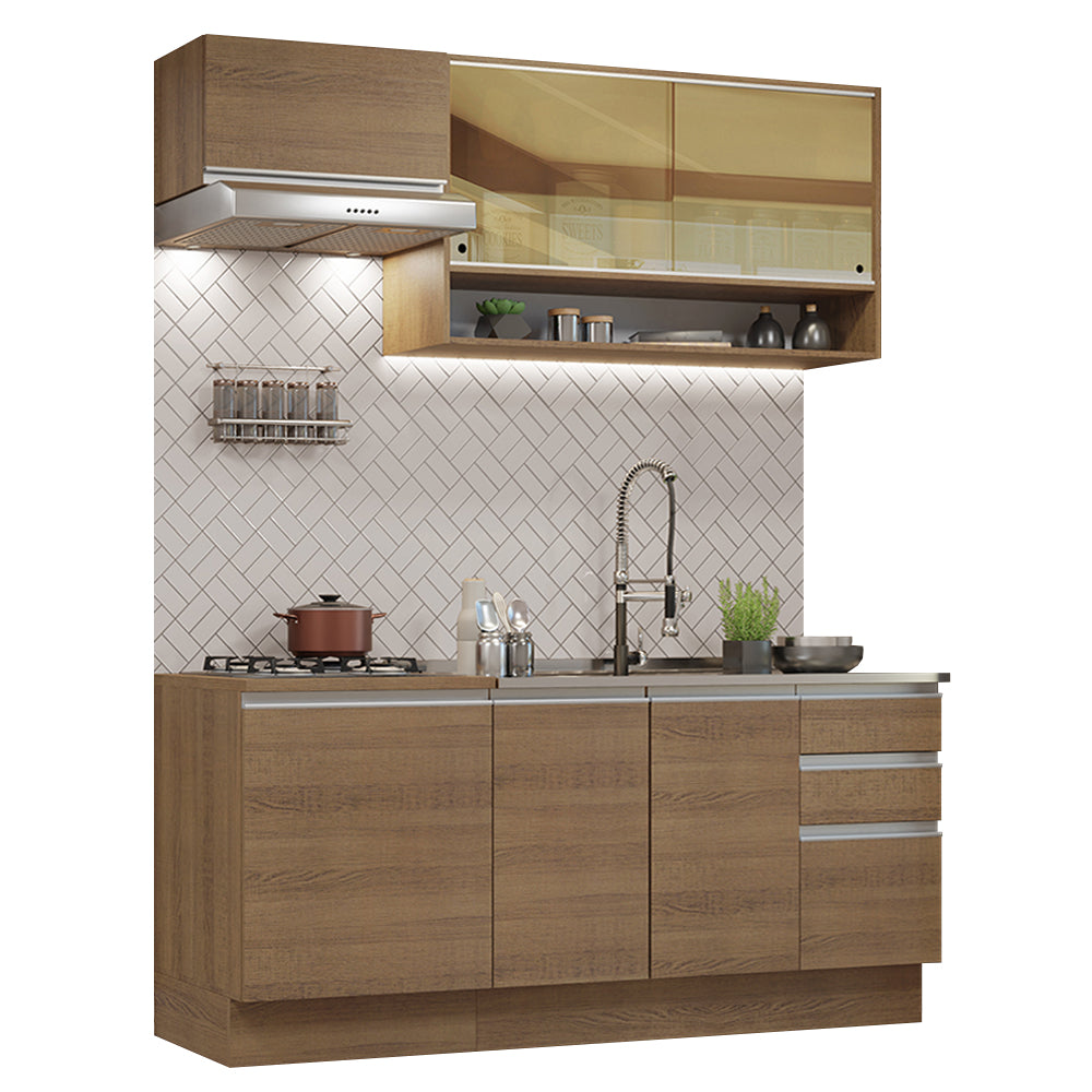 Cocina Integral Glamy 1.80 Metros Marrón 08