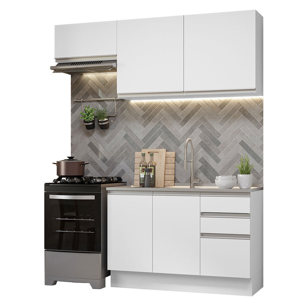 Cocina Integral Glamy 1.80 Metros Blanco 09