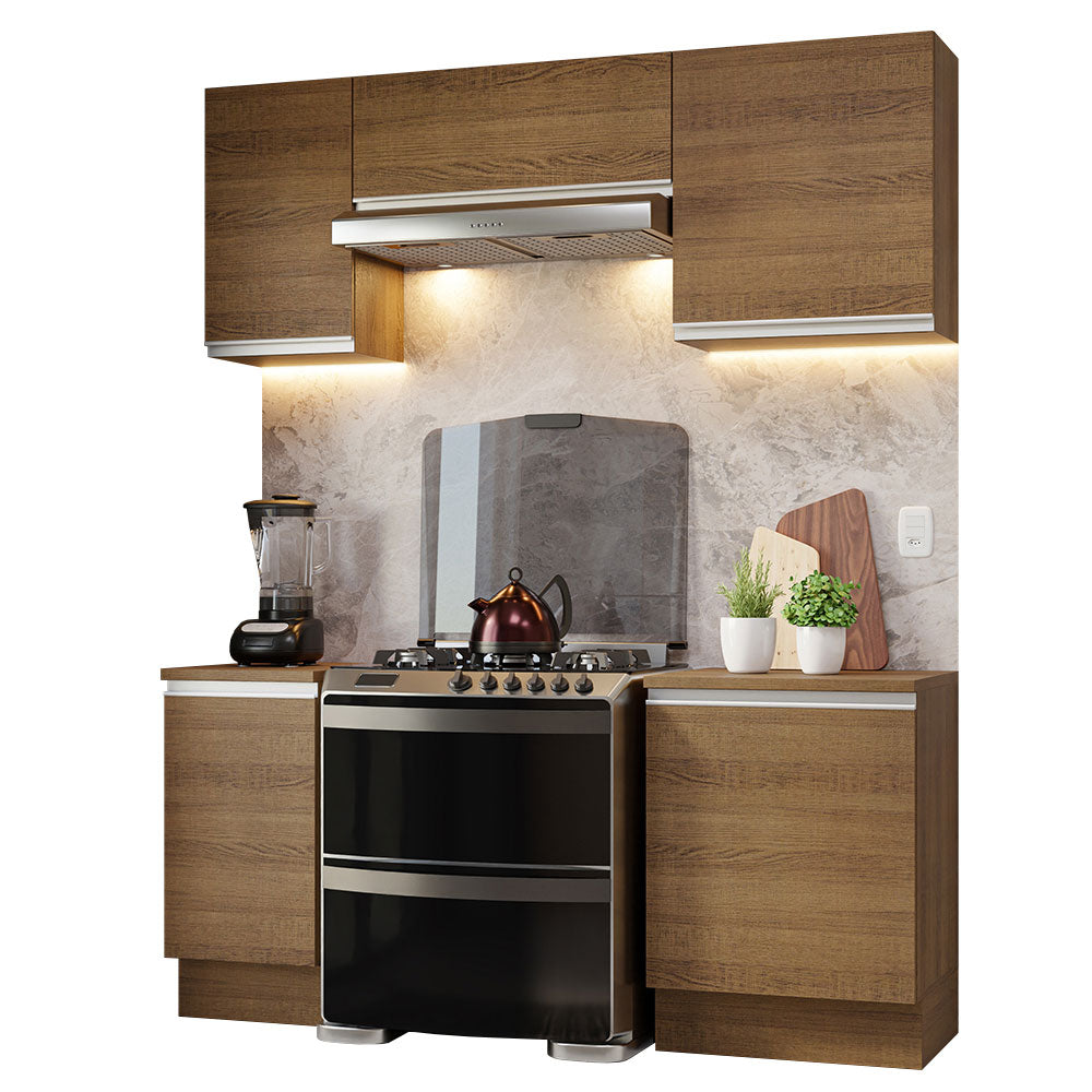 Cocina Integral Glamy 1.80 Metros Marrón 12