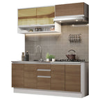 Cocina Integral Glamy 2.00 m con Mesón de Acero 03