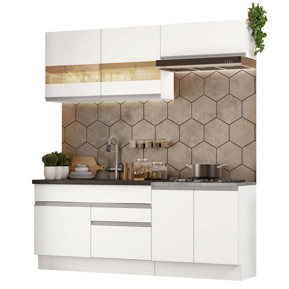 Cocina Integral Glamy 2.00 Metros Blanco 07
