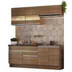 Cocina Integral Glamy 2.00 Metros Marrón 07