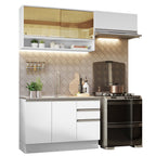 Cocina Integral Glamy 2.00 Metros Blanco 08