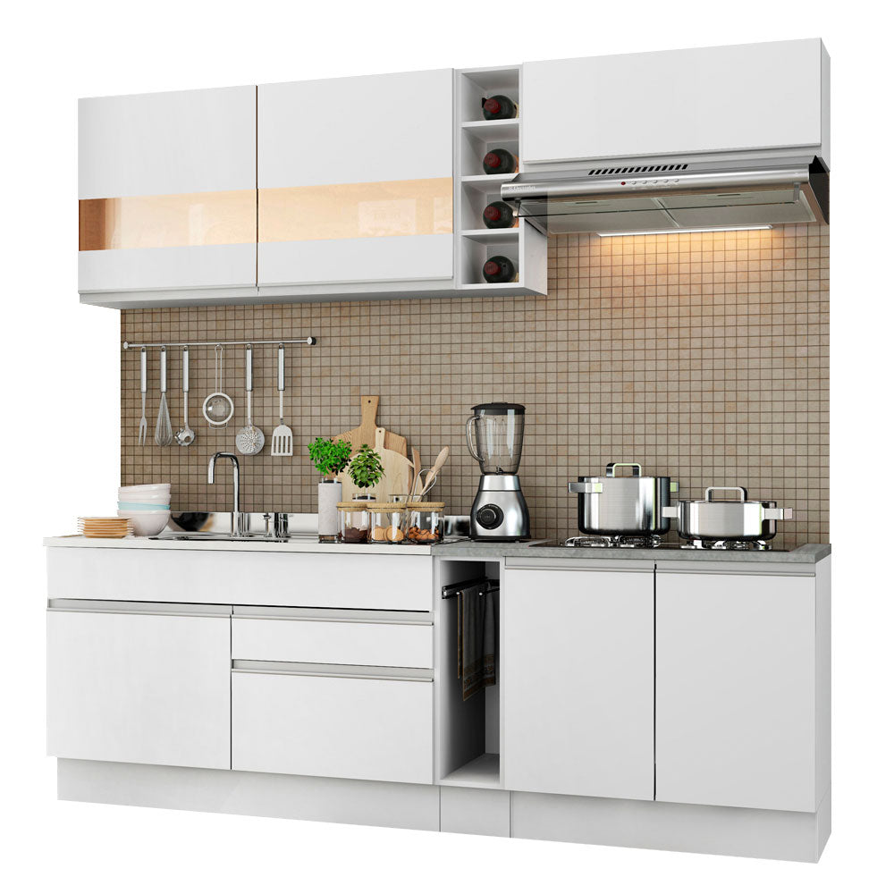 Cocina Integral Parma 2.20 Metros Blanco 02