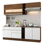 Cocina Integral Parma 2.20 Metros Marrón/Blanco/Marrón 02