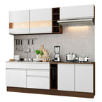 Cocina Integral Parma 2.20 Metros Marrón/Blanco 02