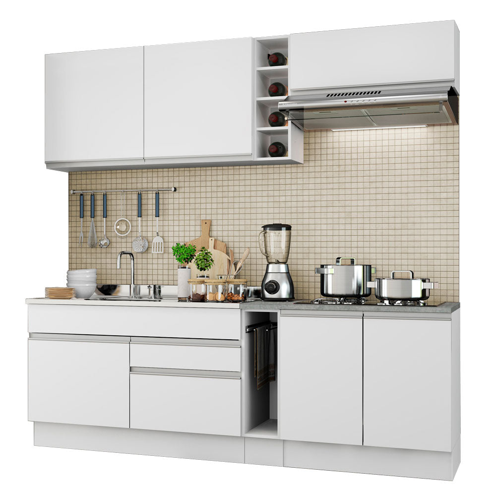 Cocina Integral Parma 2.20 Metros Blanco 03