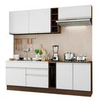 Cocina Integral Parma 2.20 Metros Marrón/Blanco 03