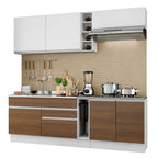 Cocina Integral Parma 2.20 Metros Blanco/Marrón/Blanco 03