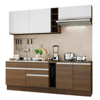 Cocina Integral Parma 2.20 Metros Marrón/Marrón/Blanco 03