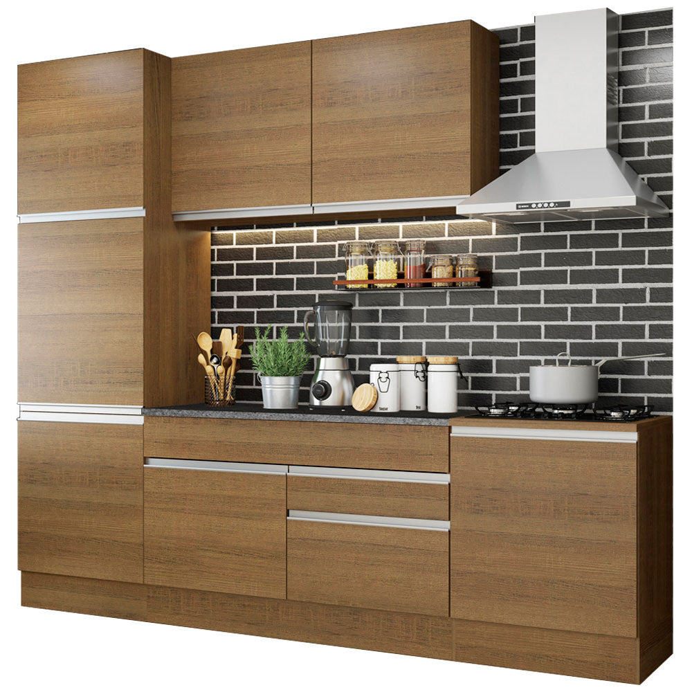 Cocina Integral Bari 2.40 Metros Marrón