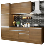 Cocina Integral Bari 2.40 Metros Marrón