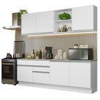 Cocina Integral Glamy 2.40 m con Encimeras Blanco 06