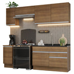 Cocina Integral Glamy 2.40 Metros Marrón 07