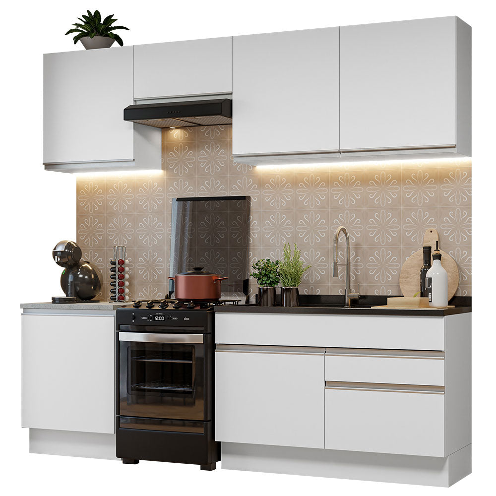 Cocina Integral Glamy 2.40 Metros Blanco 08