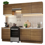 Cocina Integral Glamy 2.40 Metros Marrón 09
