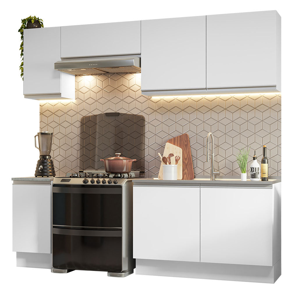 Cocina Integral Glamy 2.40 Metros Blanco 10