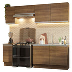 Cocina Integral Glamy 2.40 Metros Marrón 10