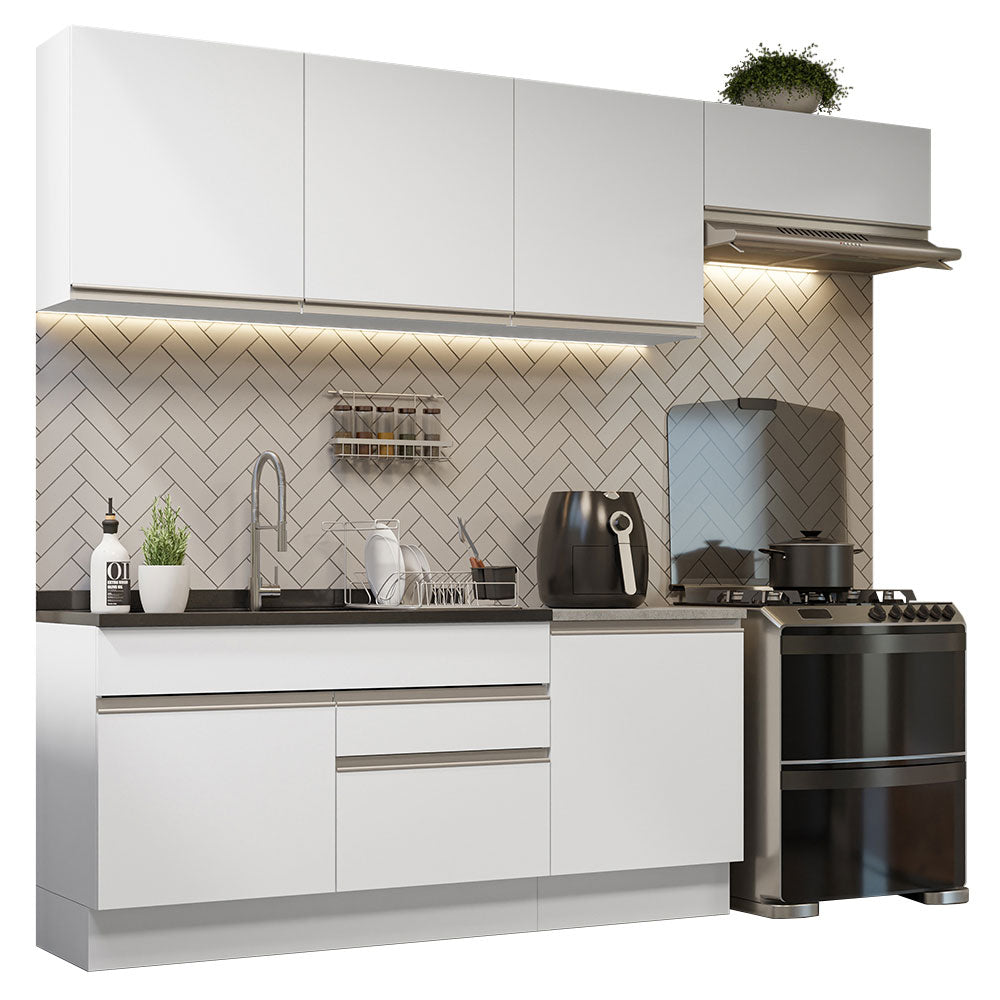 Cocina Integral Glamy 2.60 Metros Blanco 03